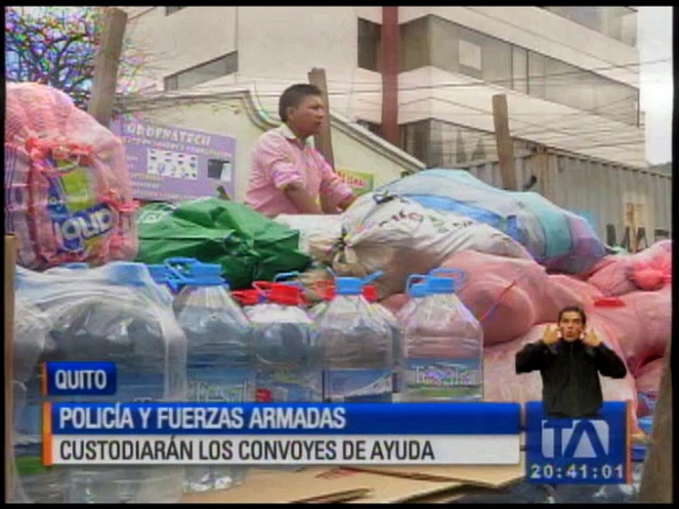 Militares y policías darán seguridad y apoyo a vehículos que transporten ayuda humanitaria