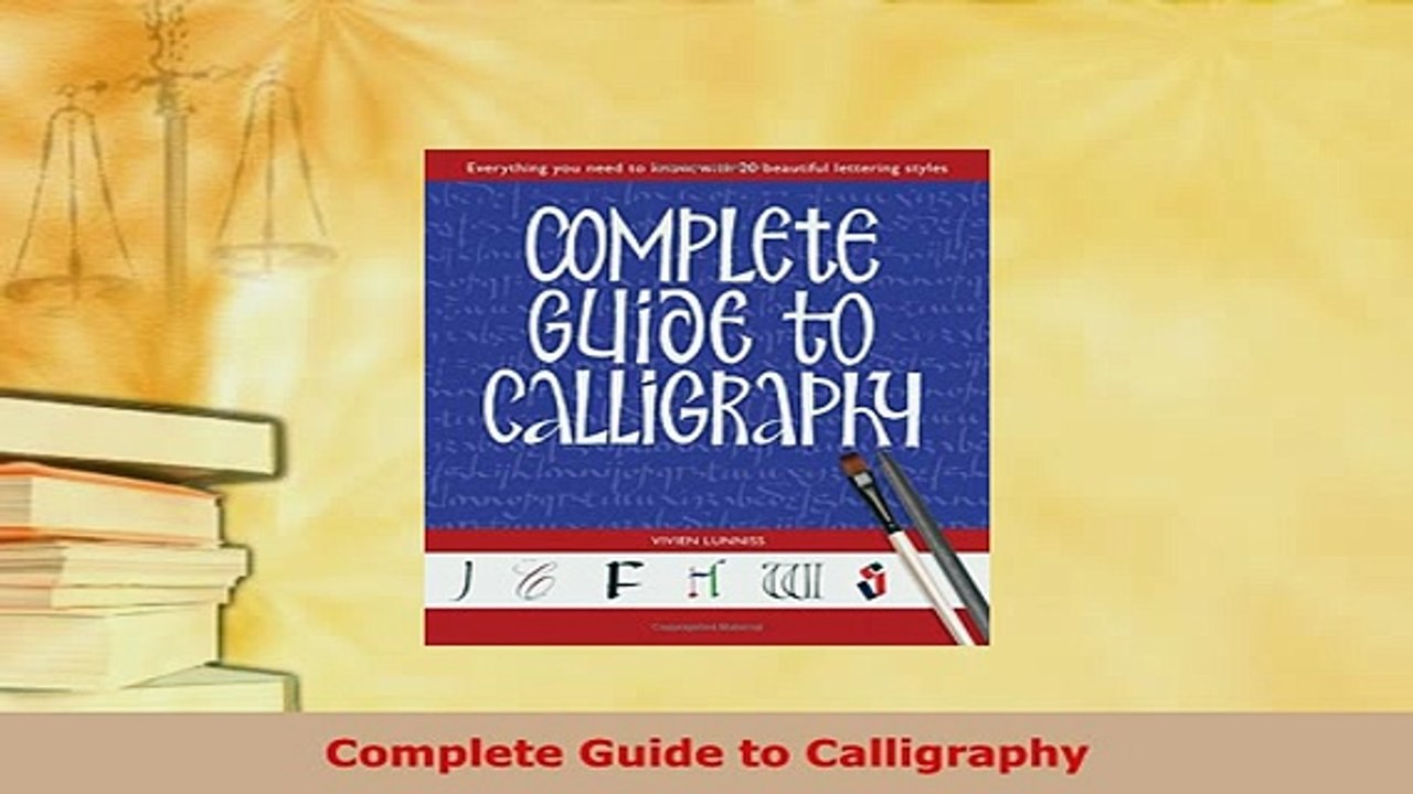 PDF  Complete Guide to Calligraphy PDF Online