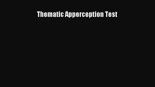 [PDF] Thematic Apperception Test [Read] Online
