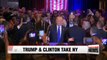 Trump, Clinton pull off huge wins in NY primaries