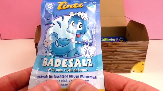 Tinti accessoires pour le bain français – Couleur cristaux de sel – Bleu lumineux