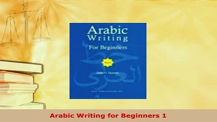 PDF  Arabic Writing for Beginners 1 Download Online