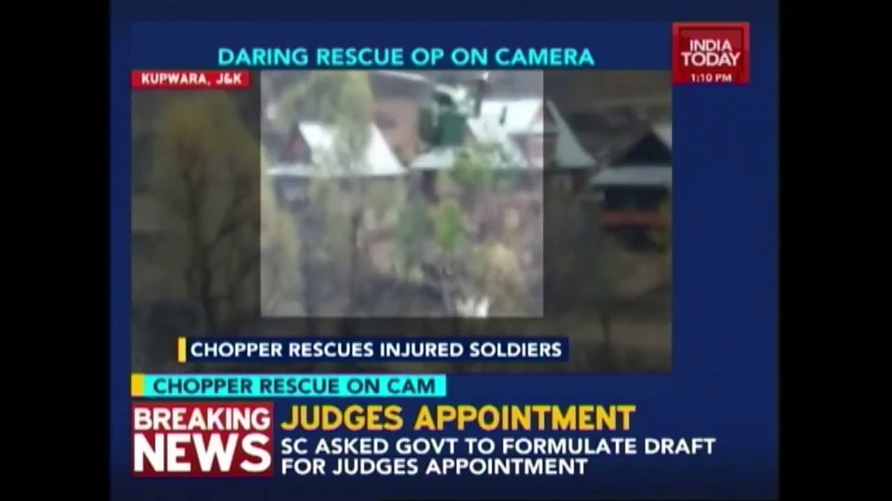 Footage Of Chopper Rescuing Colonel Mahadik, Other Soldiers