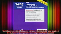 Read  TABE Fundamentals Student Edition Computation and Applied Math Level A Computation and  Full EBook