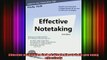 Read  Effective notetaking 2nd ed Strategies to help you study effectively  Full EBook