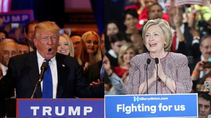Trump, Clinton gush over wins in their home state