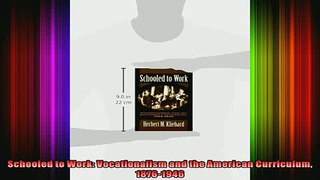 Read  Schooled to Work Vocationalism and the American Curriculum 18761946  Full EBook