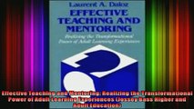 Read  Effective Teaching and Mentoring Realizing the Transformational Power of Adult Learning  Full EBook
