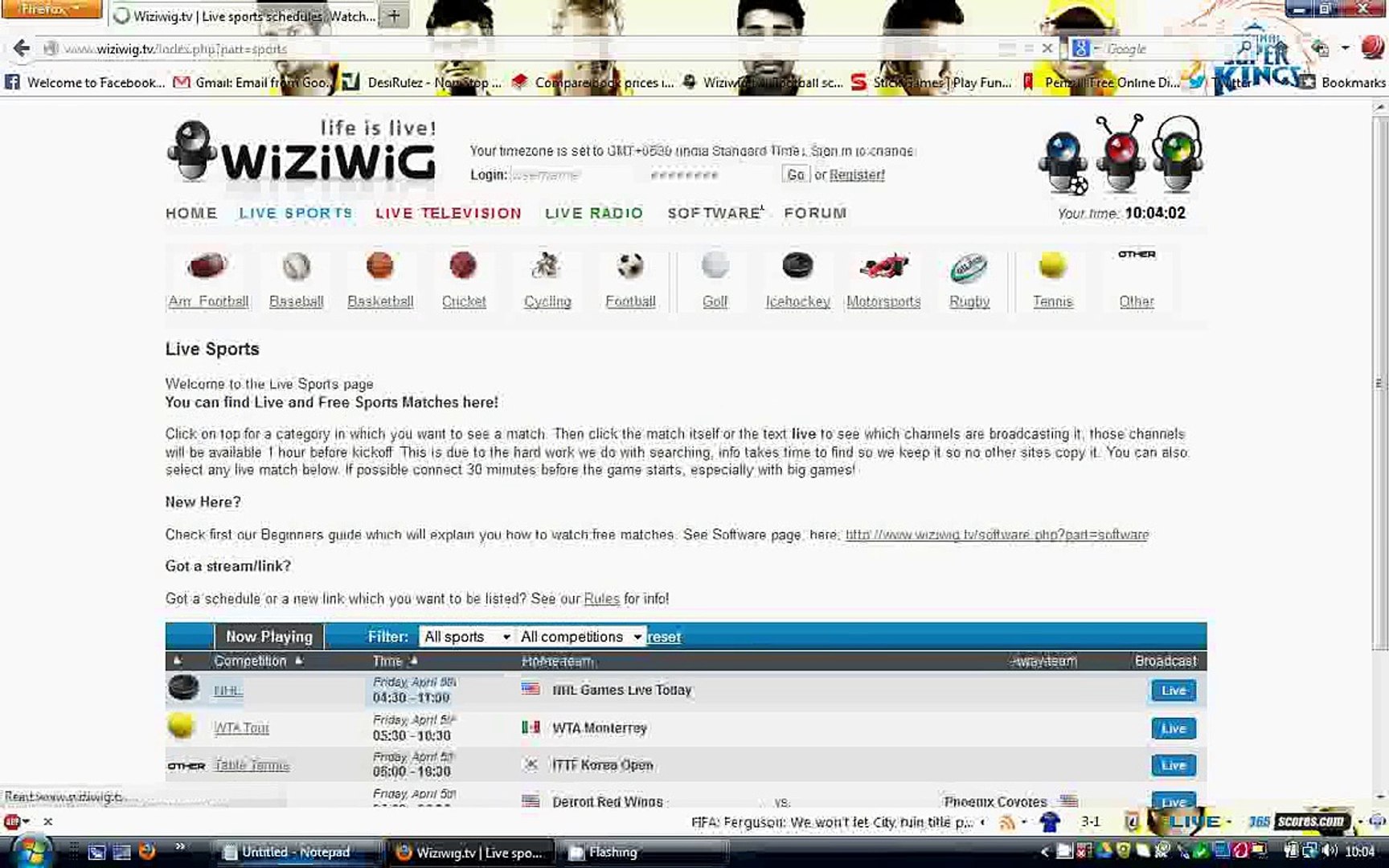 Watching Live Sports Online!!