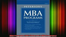 READ book  MBA Programs 2007 Petersons MBA Programs Full EBook