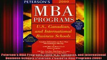 READ book  Petersons MBA Programs 2000 US Canadian and International Business Schools Petersons Full Free