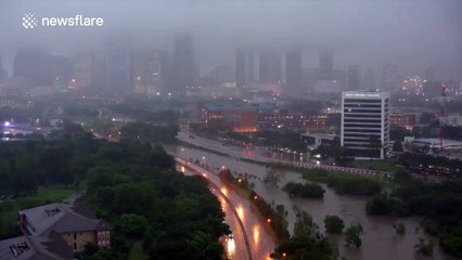 Timelapse of huge Houston floods