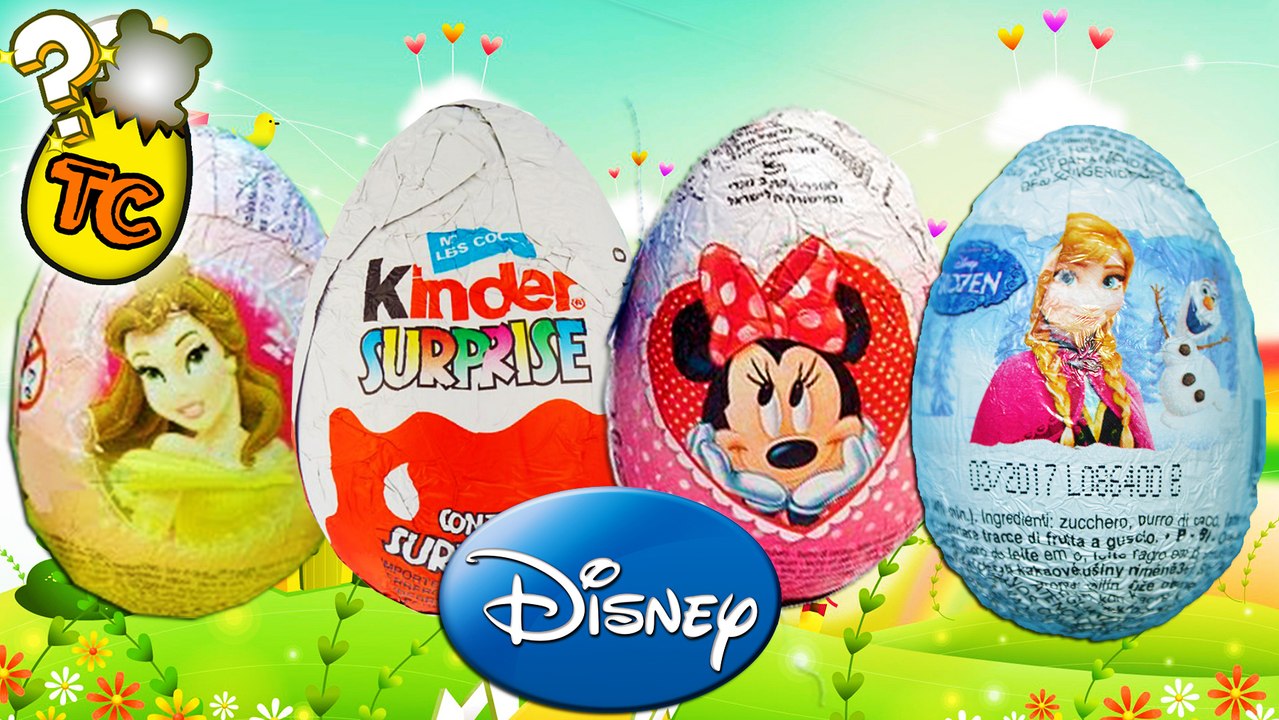 4 Surprise Eggs Kinder Surprise Disney Princess Frozen Minnie Mouse Surprise Toys for Kids | Toy Collector