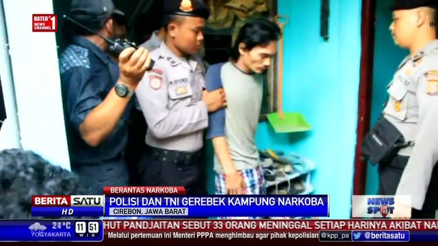 Kepolisian Gerebek Kampung Narkoba di Cirebon