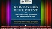 READ book  John Baylors Blueprint for Maximizing College at Minimal Cost How to Find Your Best Fit Full Free