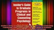 READ book  Insiders Guide to Graduate Programs in Clinical and Counseling Psychology 20082009 Full Free