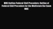 Download MBE Outline Federal Civil Procedure: Outline of Federal Civil Procedure for the Multistate