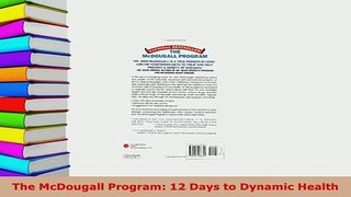 Download  The McDougall Program 12 Days to Dynamic Health Ebook