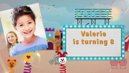 Circus personalised video party invitation