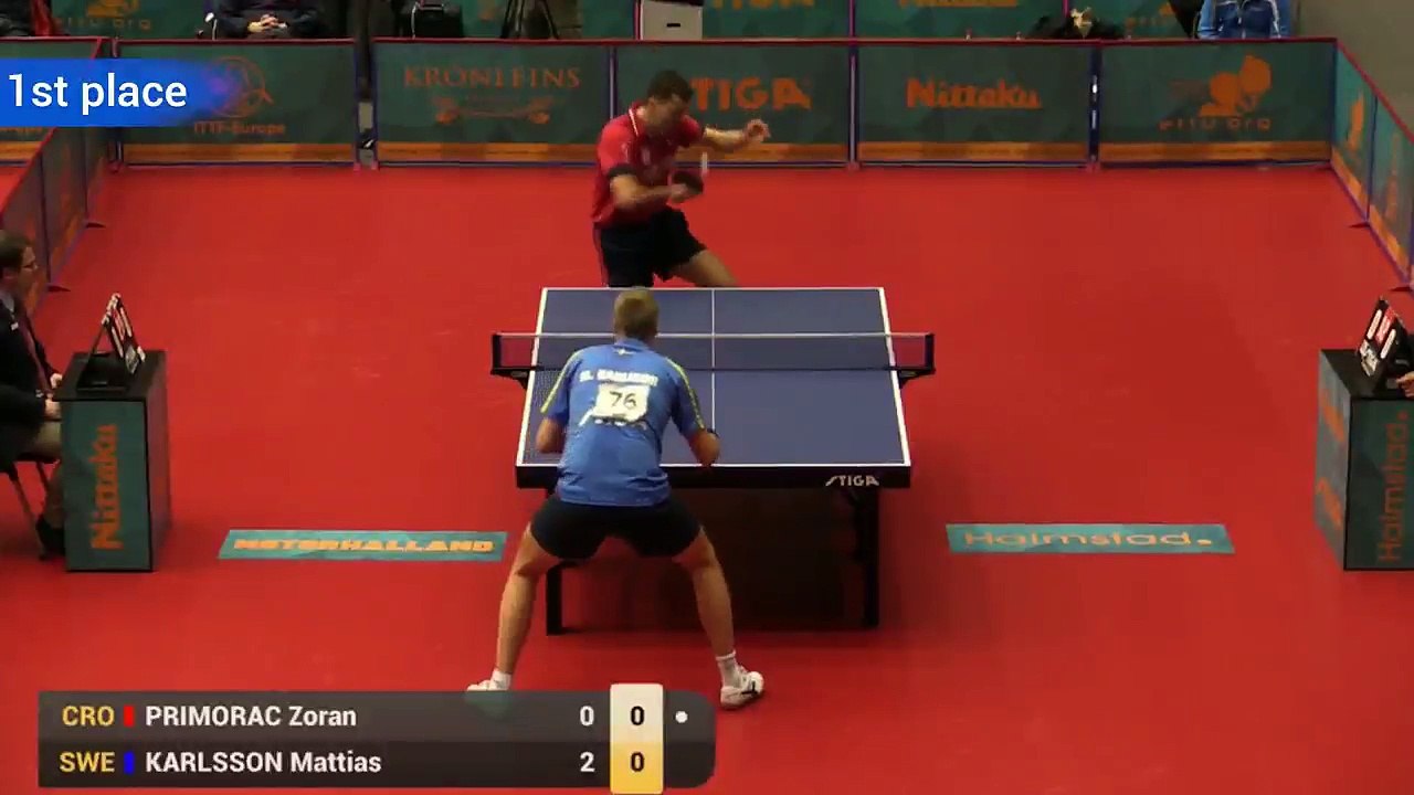 Table Tennis / Beautiful rally (ETTU Olympic Qualifiers)