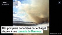 Des pompiers surpris par une tornade de flammes au Canada