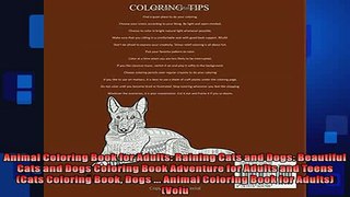 READ book  Animal Coloring Book for Adults Raining Cats and Dogs Beautiful Cats and Dogs Coloring  BOOK ONLINE