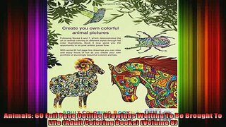 FREE DOWNLOAD  Animals 60 Full Page Outline Drawings Waiting To Be Brought To Life Adult Coloring  BOOK ONLINE