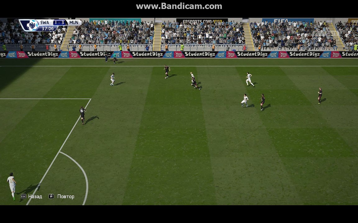 BPL 5 Тур. Суонси - Манчестер Юнайтед. 1:4. Rooney, 38'