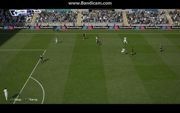 BPL 5 Тур. Суонси - Манчестер Юнайтед. 1:4. Rooney, 38'