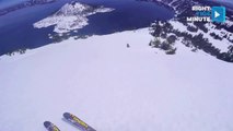 Skier Takes Beautiful Footage of Crater Lake