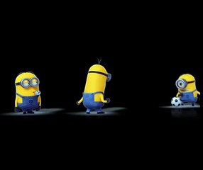 Minions playing soccer