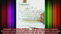 READ book  Criminal Procedure Outlines     Law school ebook Criminal Procedure concerns the rights Full Free