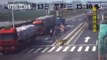 Man drags police officer on motorbike for around 100 metres