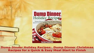 Download  Dump Dinner Holiday Recipes  Dump Dinner Christmas Recipes for a Quick  Easy Meal Start Download Full Ebook