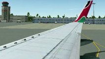 Kenya Airways B737-800 Abidjan - Nairobi (X-Plane 9)