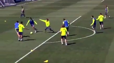 Golazo de Zidane en el partidillo que disputo con sus jugadores durante el entrenamiento_ Real