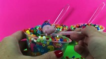 Rainbow Dippin' Dots Surprise Toys Hello Kitty Peppa Pig Masha i Medved Toy Videos Part 2