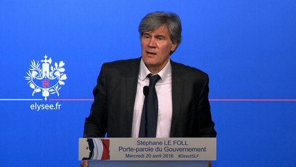 Point de presse de Stéphane Le Foll, le 20 avril 2016