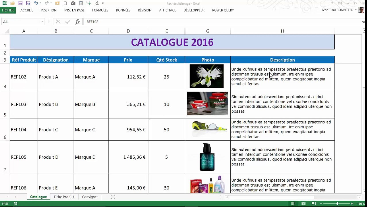 Excel - Comment afficher des images dynamiques sur Excel