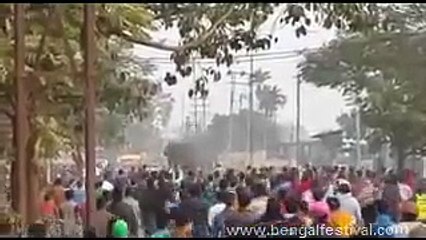 Wild Elephant rampage through town in Siliguri India West Bengal