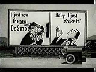 Classic Animated 1950's De Soto Car  Commercial