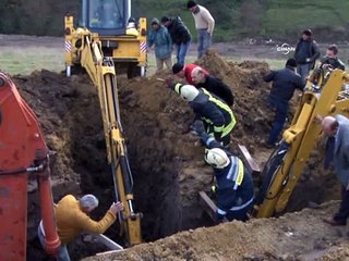 Göçük altında kalan işçi 1,5 saatte kurtarılabildi