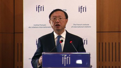 H.E Yang Jiechi, State Councilor of the People's Republic of China. Ifri, 14 April 2016.