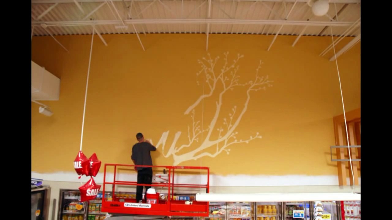 Time lapse GIANT tree painting