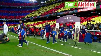 Le superbe Tifo des fans du Barça en homme à Johan Cruyff avec le début du Clasico