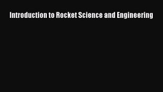 PDF Introduction to Rocket Science and Engineering  EBook