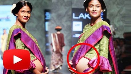 Télécharger la video: Model Carol Gracias Flaunts BABY BUMP On Ramp | Lakme Fashion Week 2016