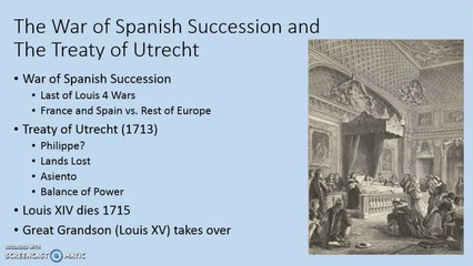 War of Spanish Succession and Peace of Utrecht