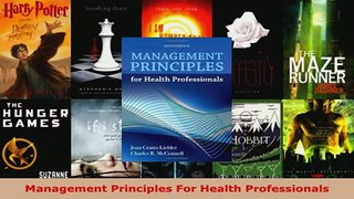 PDF  Management Principles For Health Professionals  EBook