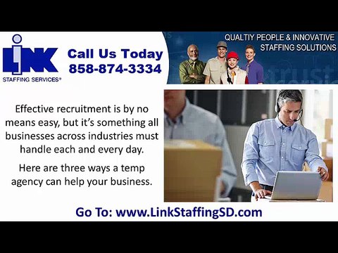 San Diego Temp Agency | 858-874-3334 Temporary Staffing, CA